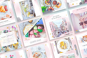 Instagram Watercolor Posts Pack, a Social Media Template by Velliniki (Thumbnail 7 of 7)