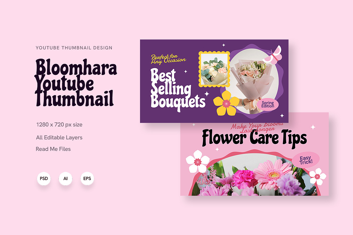 Bloomhara - Youtube Thumbnail, a Social Media Template by Fannan Studio (Photo 2 of 3)
