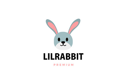 cute little rabbit cartoon logo, a Poster Template by VSTRD TYPEWORKS