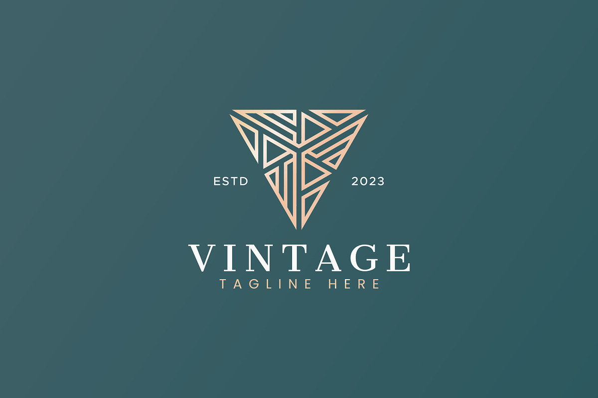 Triangle Letter V Geometric Logo, a Branding & Logo Template by Signatoro
