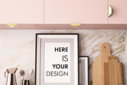 10 Mockups posters in the kitchen, a Print Template by FilL239 (Thumbnail 9 of 11)