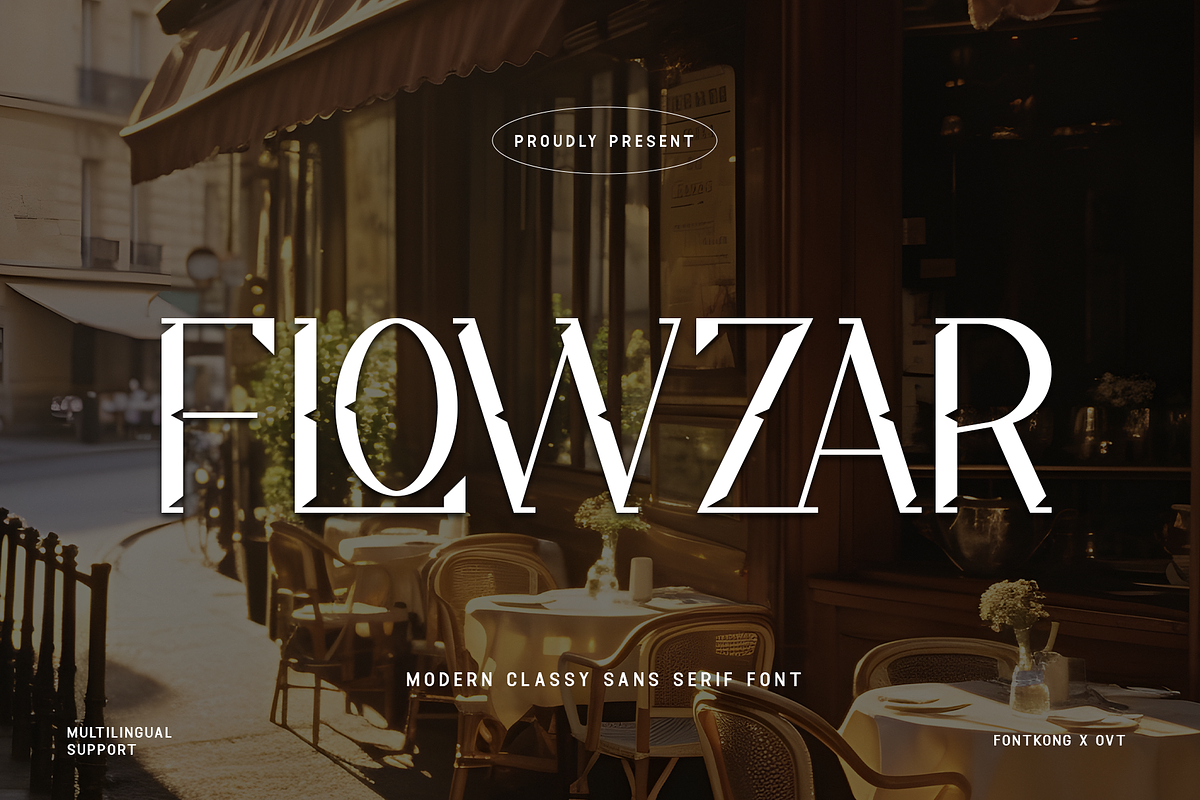 Flowzar - Modern Classy Sans Serif, a Sans Serif Font by overlaytemplates (Photo 1 of 5)