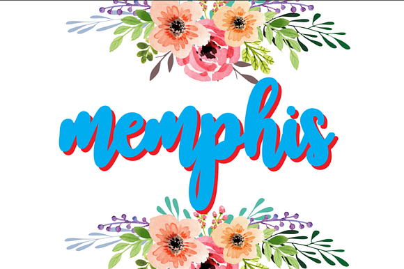 Memphis font preview 3