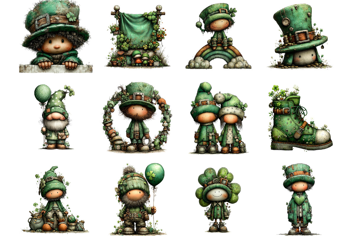 Whimsical St Patricks Day Clipart, an Illustration by Designking (Photo 3 of 5)