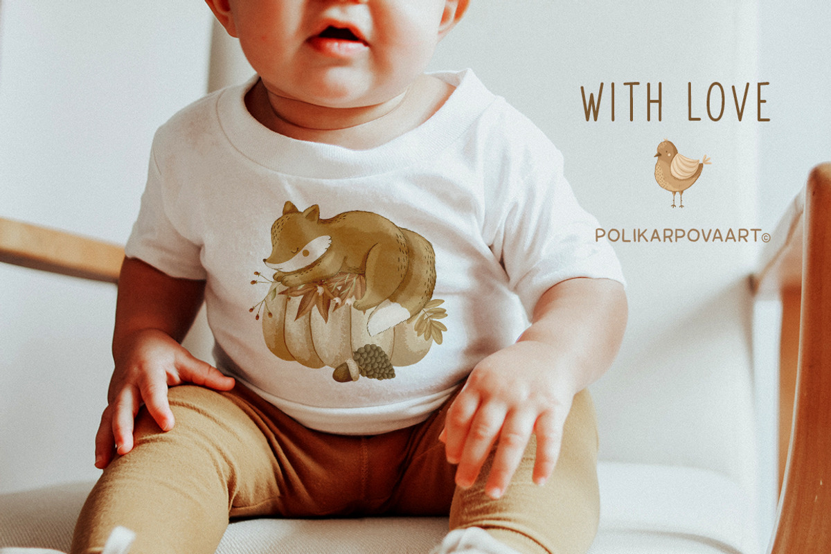 Warm Autumn baby collection, an Animal Illustration by polikarpovaart (Photo 14 of 14)