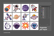 Astronomy Space Doodle Colection, a Technology Illustration by Rasiorise Studio (Thumbnail 3 of 7)