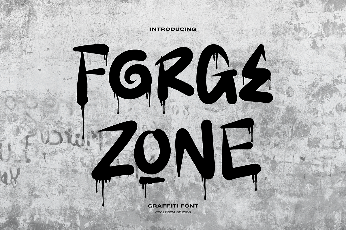 Forge Zone | Graffiti Font, a Handwritten Font by Denustudios (Photo 1 of 12)