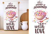 Valentine Hearts Kitchen Towel PNG, an Illustration by SinaCreation (Thumbnail 2 of 4)