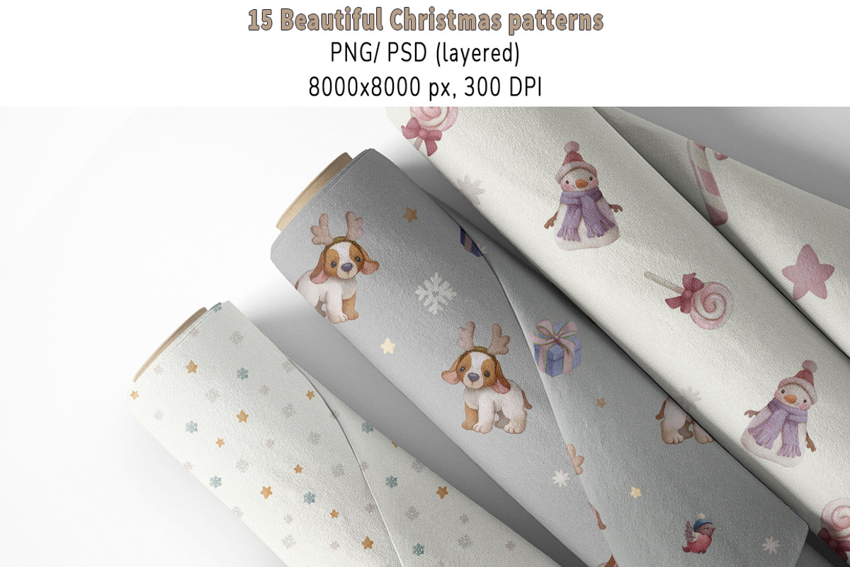 Watercolor Christmas baby rabbit Set, a Seasonal Illustration by TanyaSchuka (Photo 5 of 11)