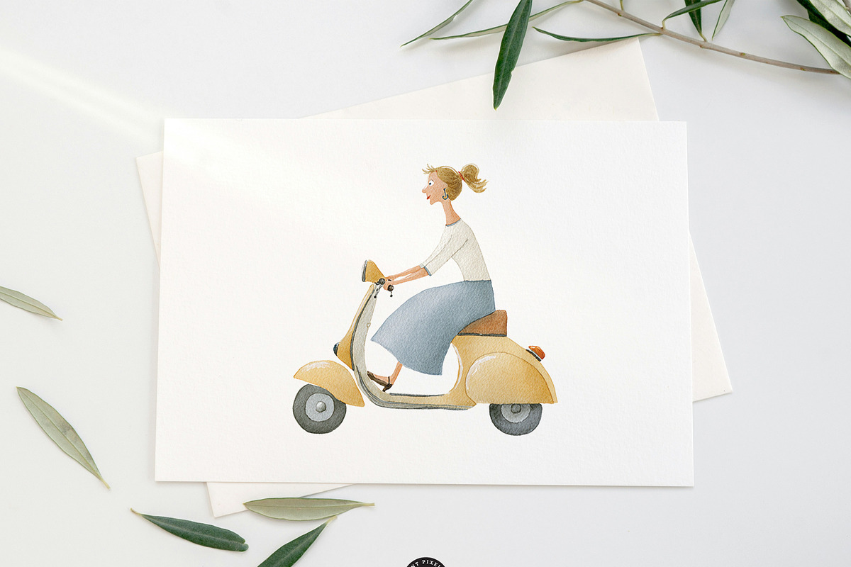 Mediterranean Summer Clipart Bundle, a Person Illustration by PaintPixelCo (Photo 10 of 15)
