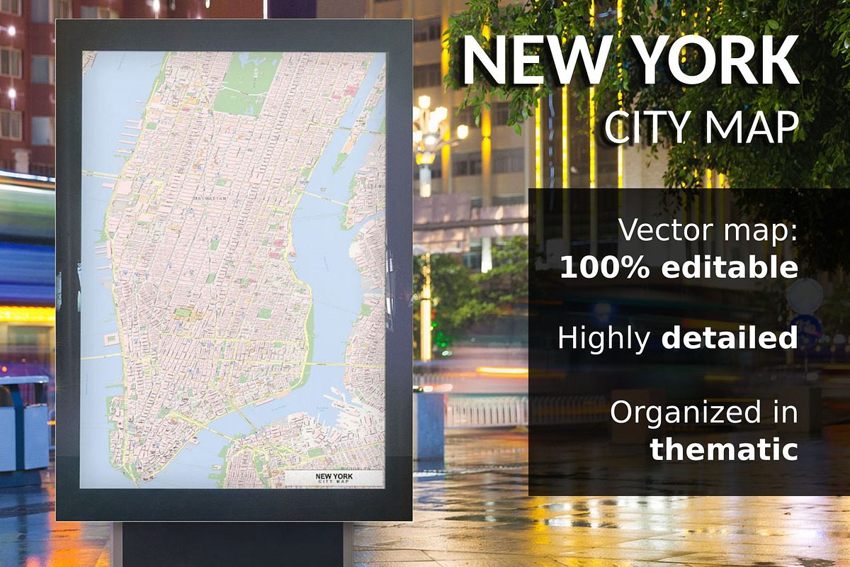 New York Street Map - City Map, an Education Illustration by Cartorical (Photo 1 of 4)