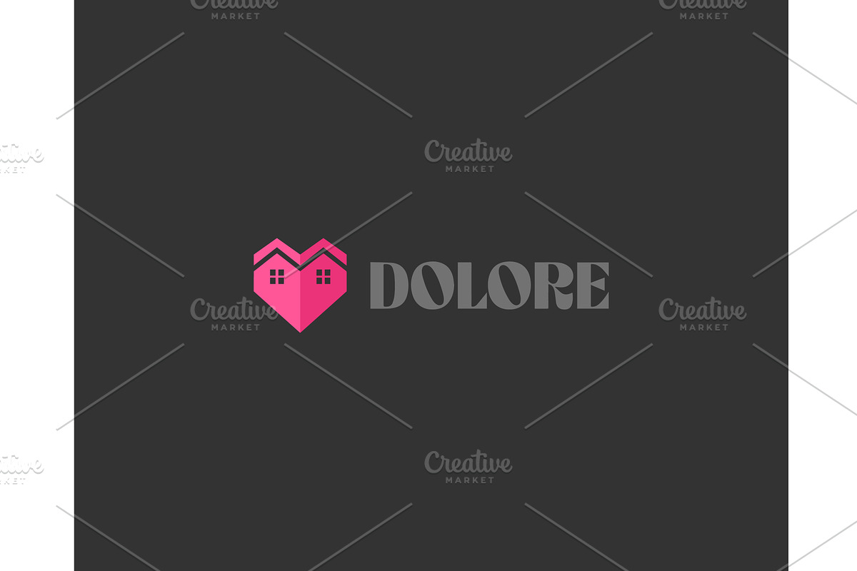Abstract houses in heart logo design, an Object Illustration by Bureau