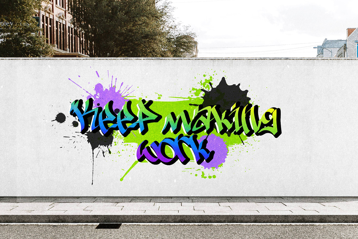 Breaking Noise - Graffiti Font, a Handwritten Font by BeadyLab (Photo 4 of 7)