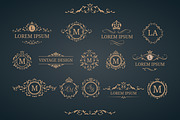 Vintage monogram  design templates, an Invitation Template by MARIA KOLYADINA (Thumbnail 2 of 2)