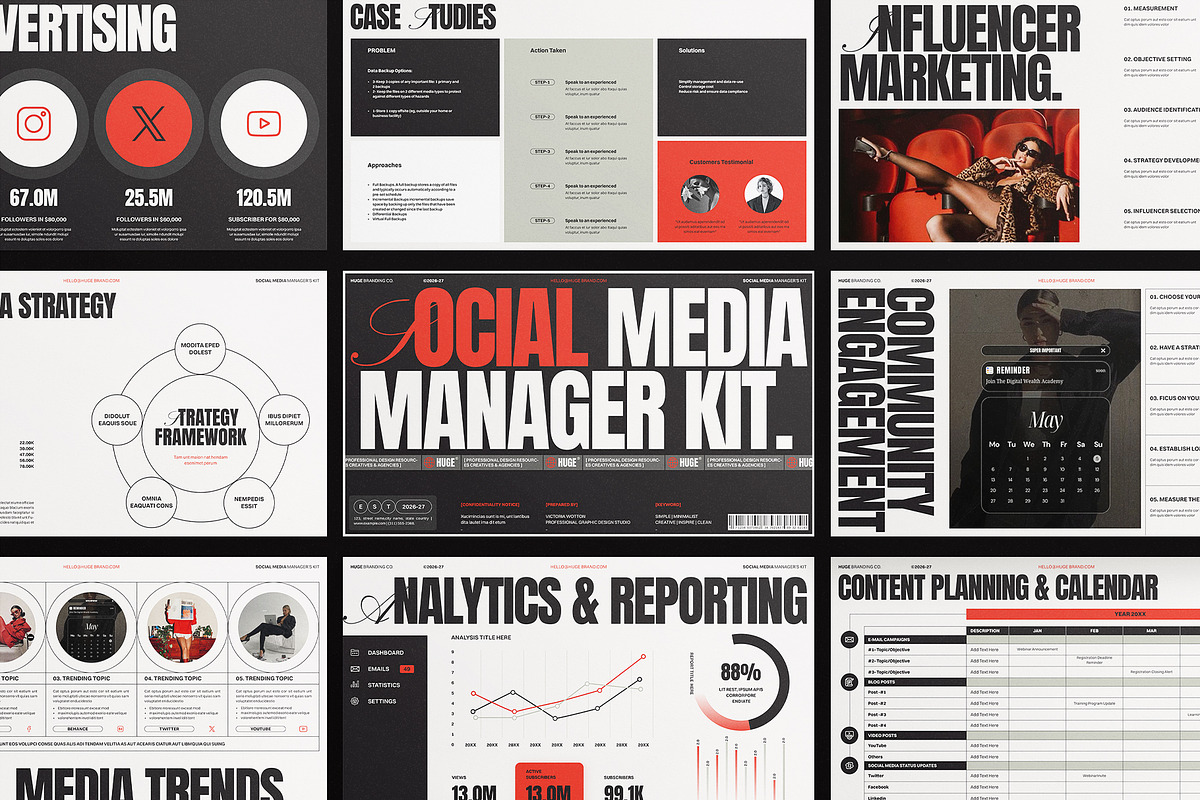 HUGE | Social Media Manager's Kit, a Presentation Template by ArtisanaAura (Photo 7 of 10)
