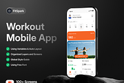 FitSpark - Workout Mobile App UI Kit, an UI Kit Template by Semusim Visual (Thumbnail 1 of 8)