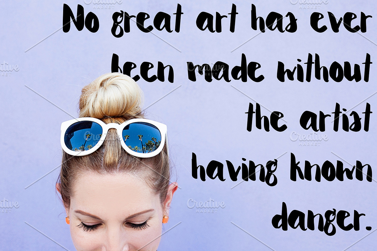 SERENE Brush Lettered Font preview 2