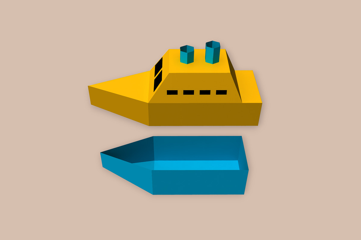 Boat favor - 3d papercraft, a Print Template by PAPER amaze (Photo 2 of 5)