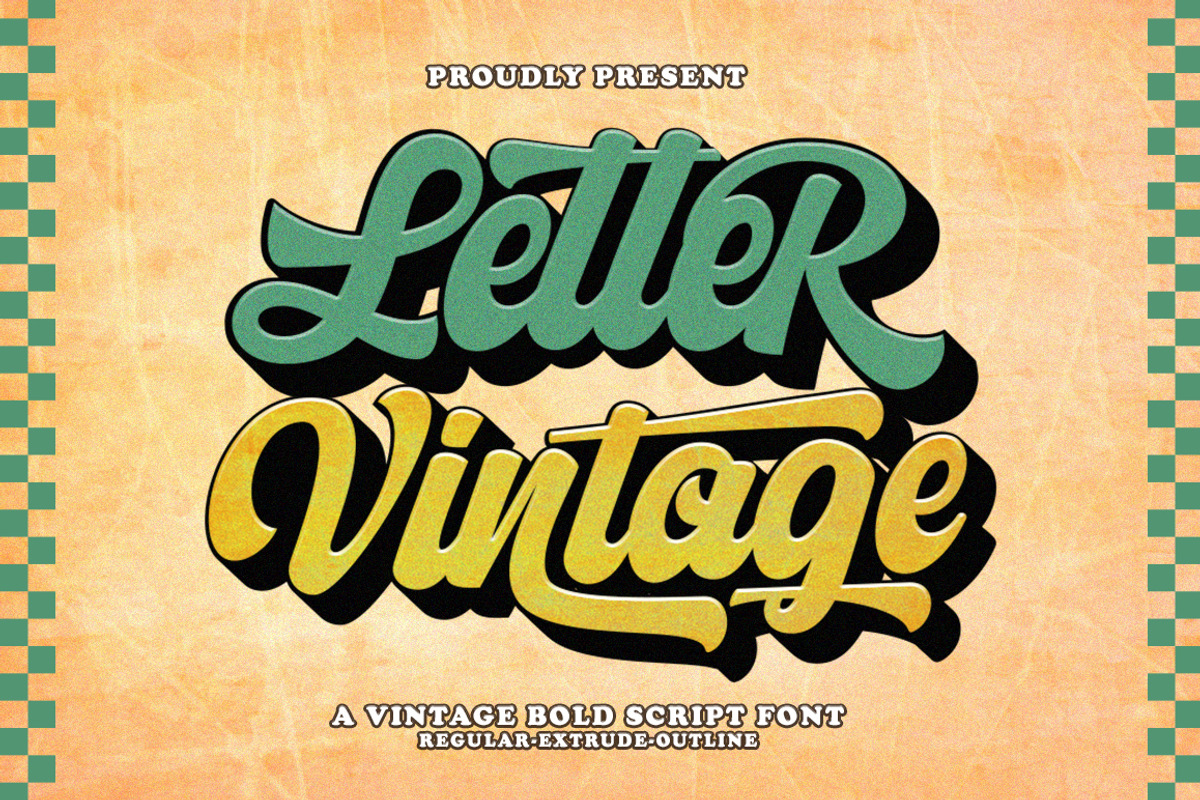 Letter Vintage, a Script Font by Letter Fresh (Photo 1 of 8)