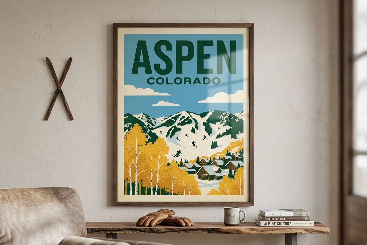 Aspen Colorado Vintage Wall Art, an Object Graphic by Image for Sale (Photo 3 of 3)