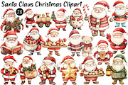 Cute Santa Claus Christmas Clipart, a Seasonal Illustration by CitraGraphics (Thumbnail 1 of 7)
