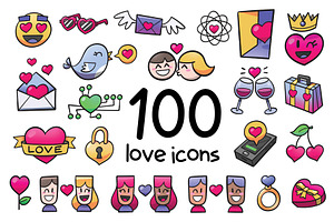 Cartoon Love Icons