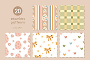 Retro Groovy Easter seamless pattern, a Pattern Graphic by JulzaArt (Thumbnail 4 of 6)