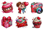 Watercolor Valentines Day Clipart, an Illustration by CreationArt (Thumbnail 3 of 5)