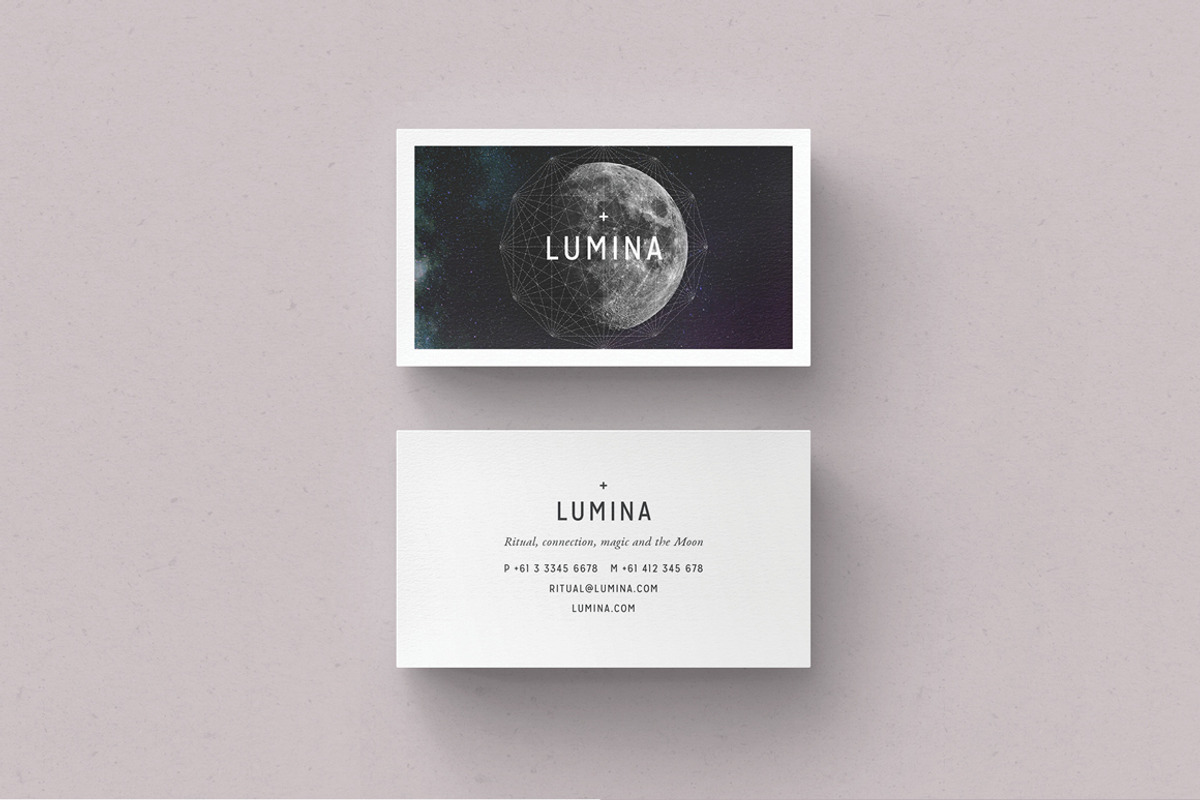 LUMINA Business Card Template, a Business Card Template by 46&2 Collective (Photo 1 of 10)