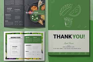 Cookbook Template Design Layout