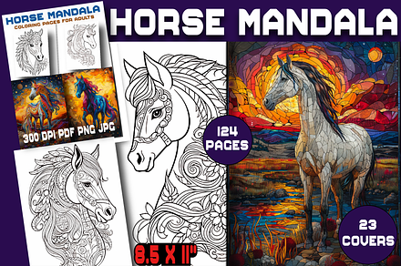 Horse Mandala Coloring Pages