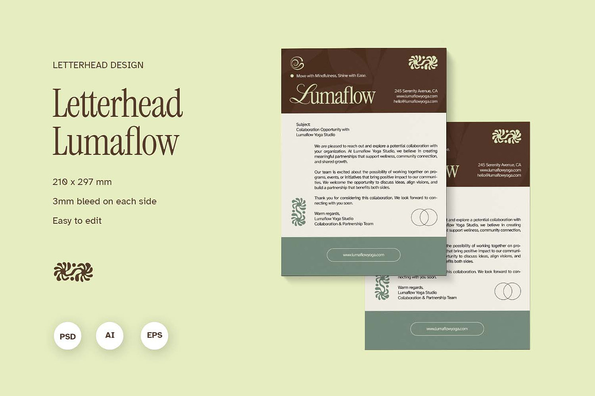Lumaflow - Letterhead, a Card Template by Fannan Studio (Photo 2 of 3)