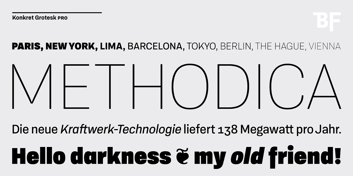 BF Konkret Grotesk Pro, a Sans Serif Font by BrassFonts (Photo 8 of 14)