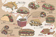 Street fast food collection, a Background Graphic by Quetzal Art (Thumbnail 2 of 7)