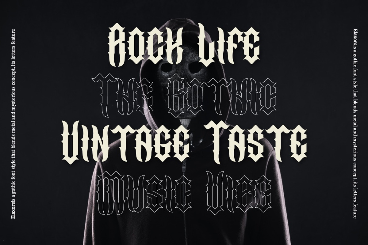 Elaxors - Classic Blackletter Font, a Blackletter Font by Dhabee (Photo 8 of 16)