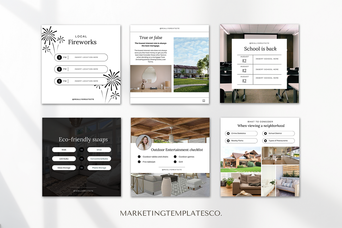 July Real Estate Posts with Captions, a Social Media Template by Marketing Templates Co. (Photo 3 of 10)