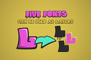 Funzino Graffiti Layered Font, a Symbol Font by Sentavio (Thumbnail 4 of 6)