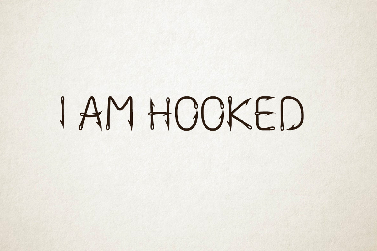 Fishing hook font, a Font by JuliaKJ (Photo 2 of 4)
