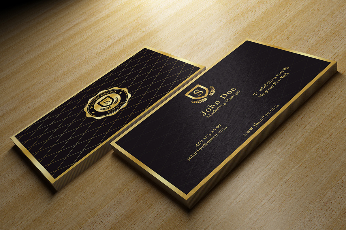 Gold And Black Business Card, a Business Card Template by Shahjhan