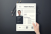 One Page Resume/CV Template, a Resume Template by Jiwstudio (Thumbnail 3 of 3)