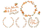 Pumpkin Vector Flower Wreaths, a Seasonal Illustration by Amanda Ilkov (Thumbnail 3 of 3)