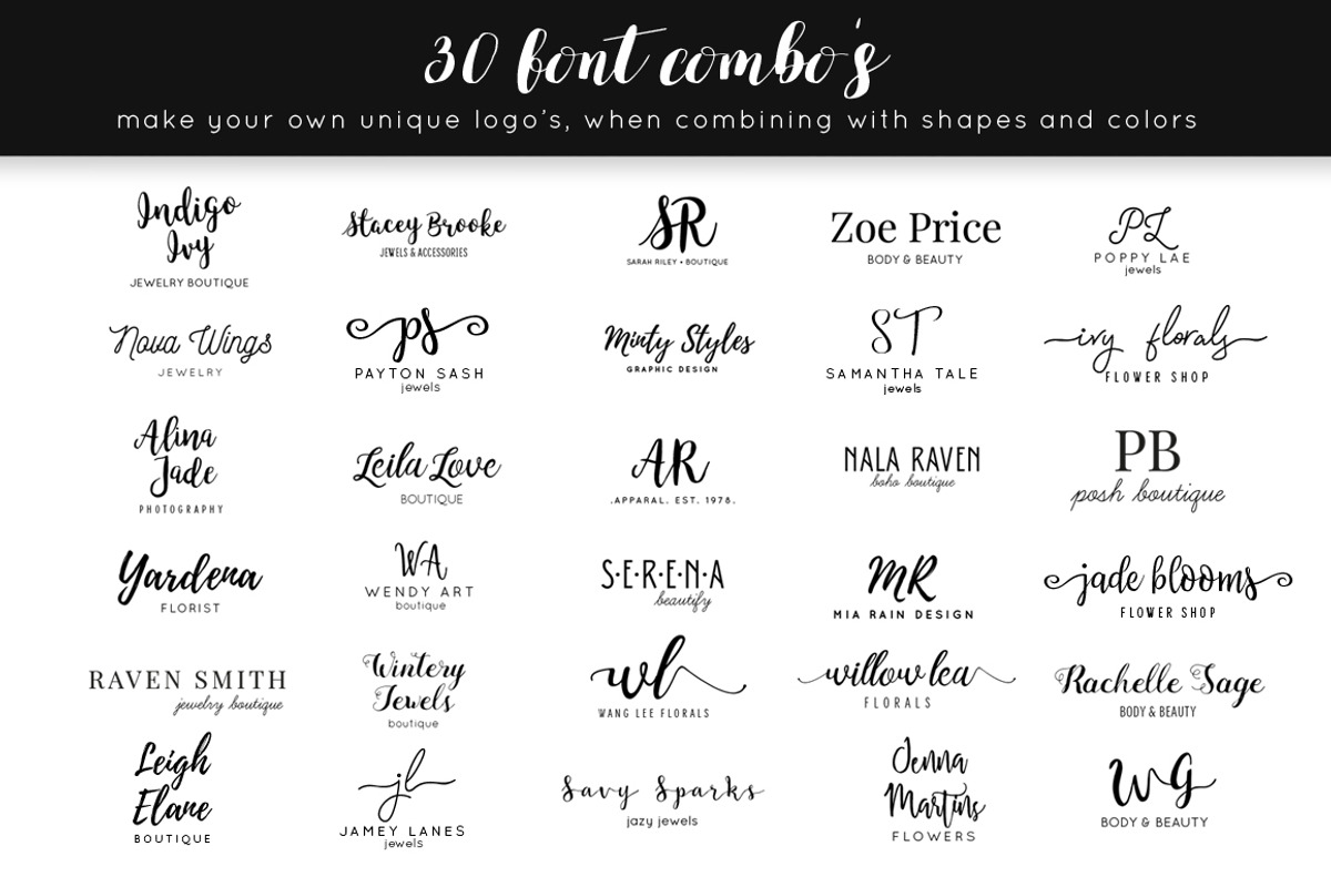 Stylish Premade Logo Creator Kit, a Branding & Logo Template by Angele Kamp (Photo 4 of 5)