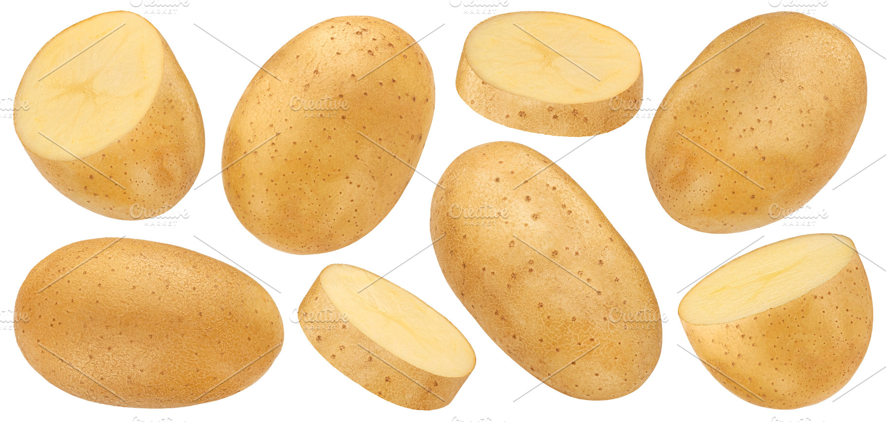 Potato isolated on white background, a Food & Drink Photo by Max Lashcheuski