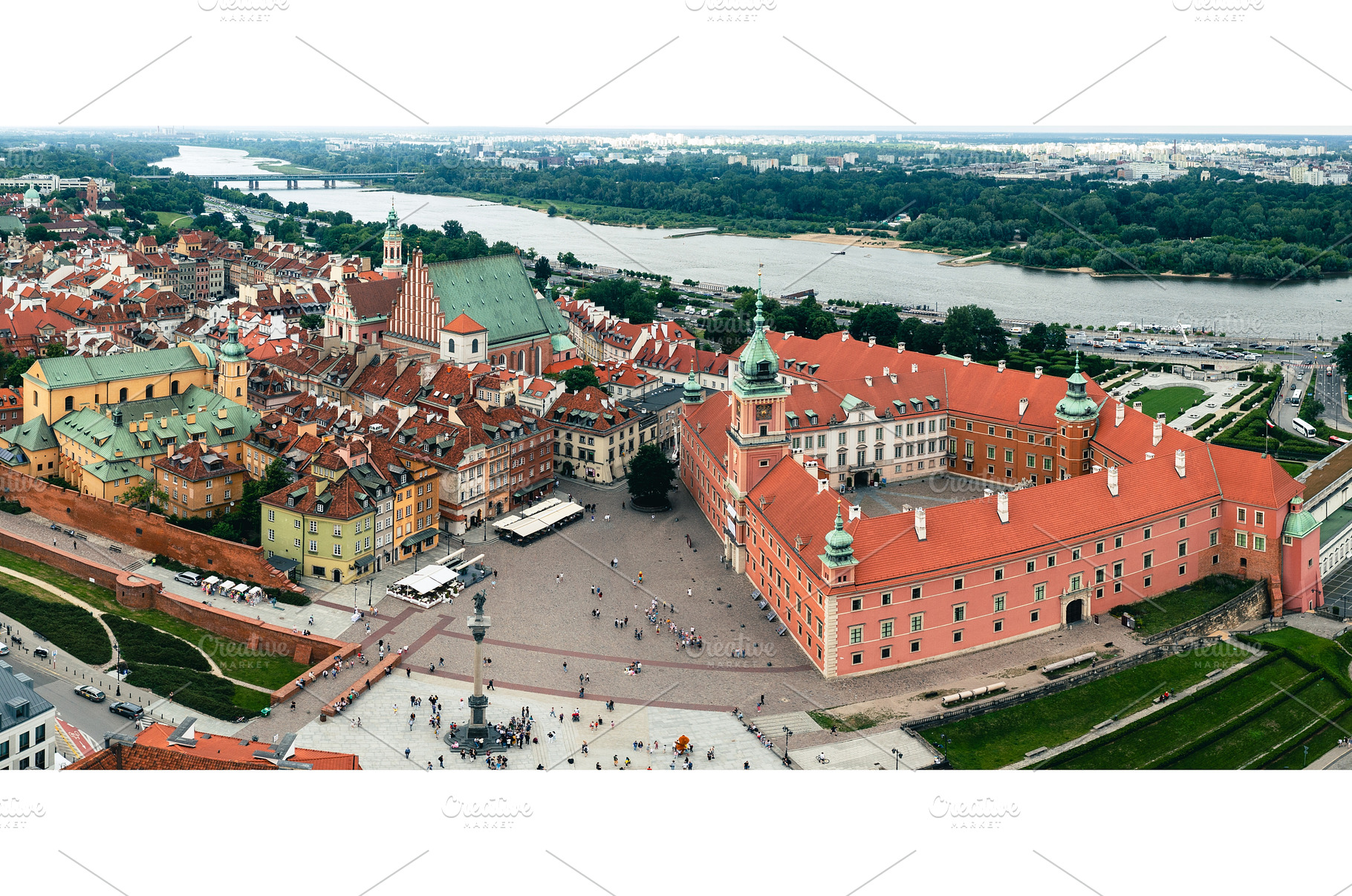 Old city in Warsaw, panoramic view, an Architecture Photo by Nature and travel