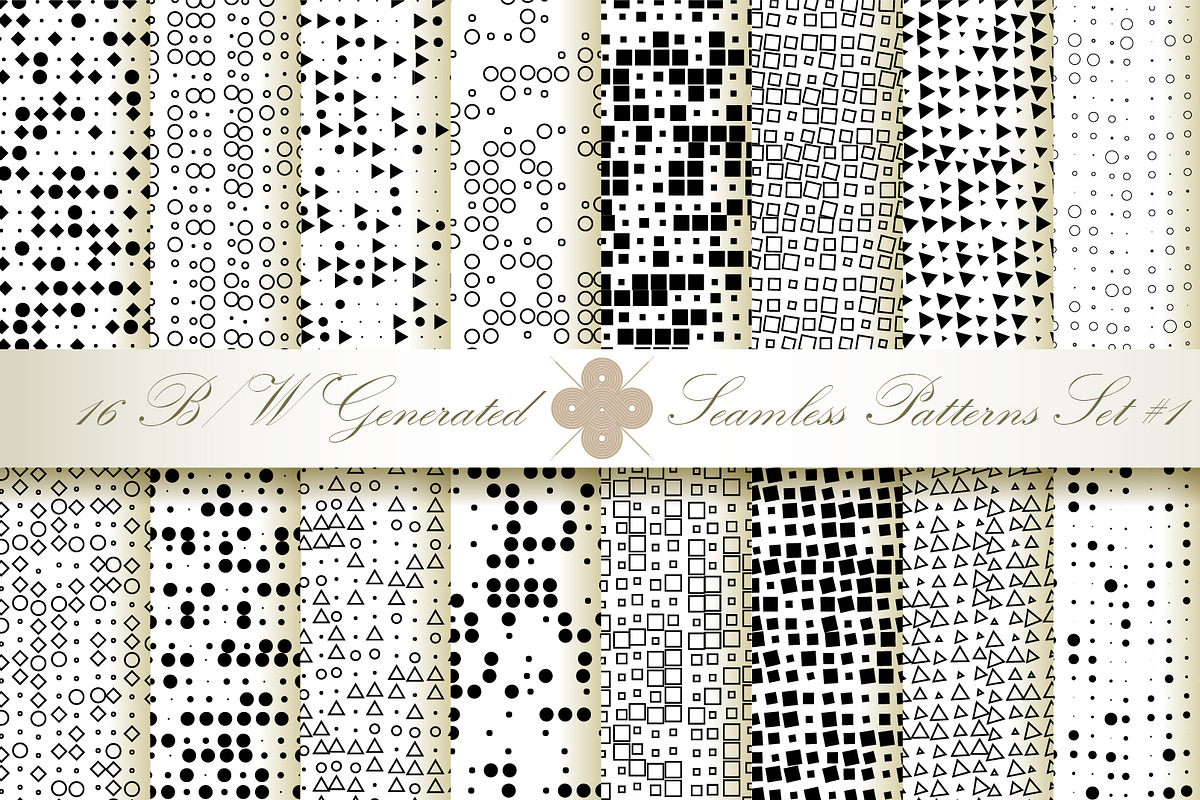 16 B&W Seamless Generated Textures#1, a Pattern Graphic by Patternalized (Photo 1 of 5)