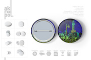 Badge Button Mock-Ups, an Advertising Mockup by akropol (Thumbnail 5 of 7)