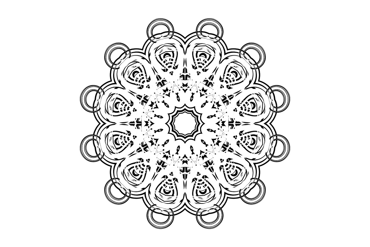 Elegant Mandala Line Art Collection, a Decorative Illustration by NJ Himel (Photo 93 of 101)
