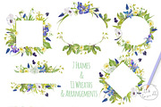 Shades of Blue-watercolorBundle, an Illustration by watercolorwild.graphics (Thumbnail 3 of 11)