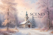 Merry Christmas Animated Snowy Scene, a Background Graphic by by creative paper (Thumbnail 6 of 11)