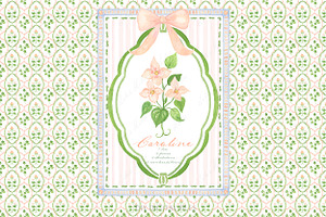 Peach Pink Green Botanical DIY